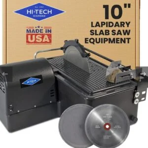 Hi-Tech Diamond 10 Lapidary Slab Saw – Includes TWO 10 Diamond Saw Blades & Vise Attachment